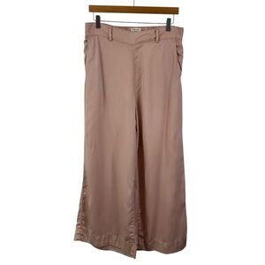 JOIE Wide-Leg Pants 100% Lyocell Pull-On With Belt Blush Pink Size Large i19